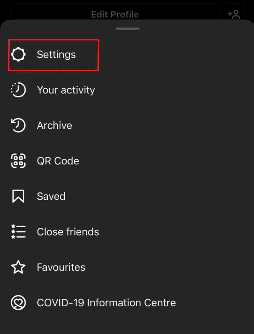 Tap on Settings