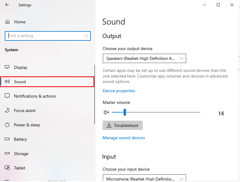 Go to Sound tab. Fix my Headphone Jack is Not Working in Windows 10