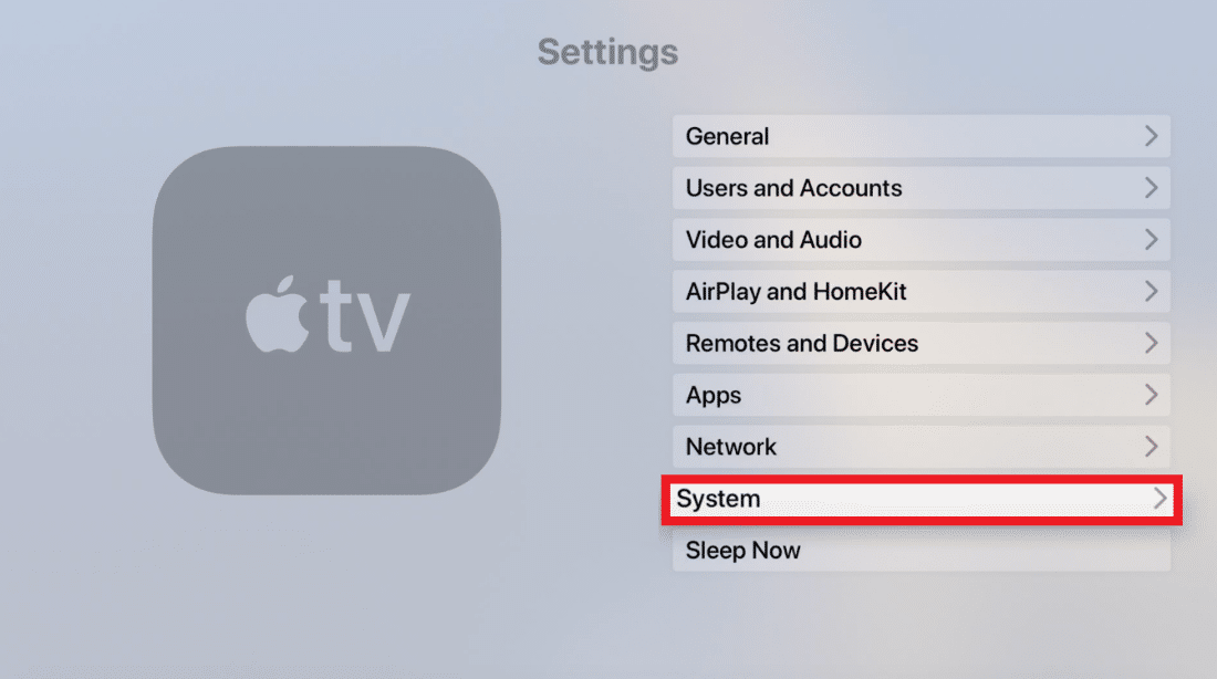 go to system. Fix Hulu Not Working on Smart TV or Apple TV
