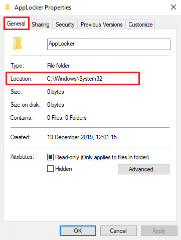 go to the General tab and copy the file location from the window. | How To Delete System32?