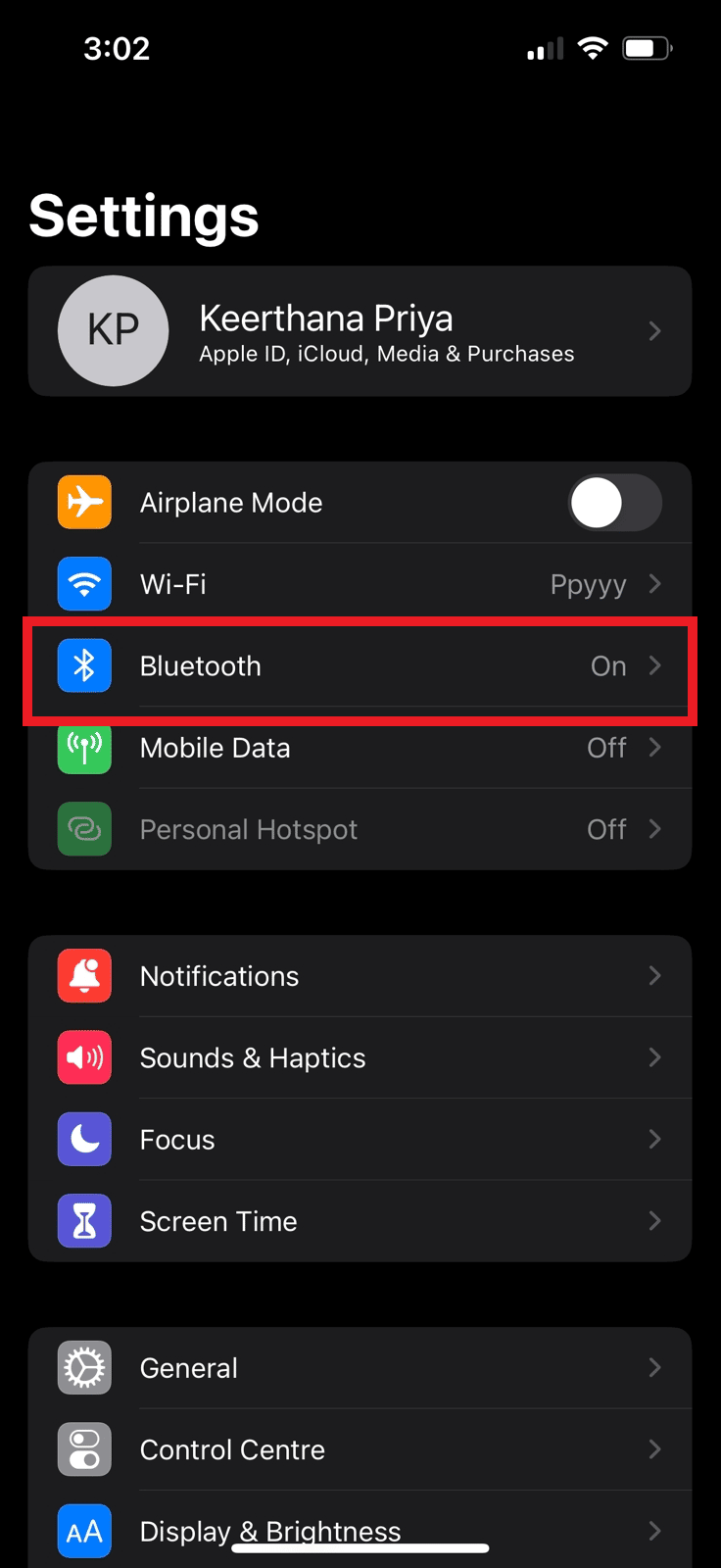 Go to the Bluetooth option | iPhone call volume too low after update