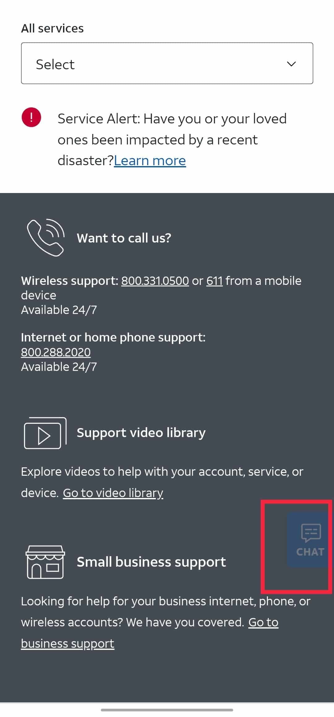 Go to the bottom of the page and select the chat icon | Does AT&T Charge for Replacement SIM Card? | change your ATT SIM card online