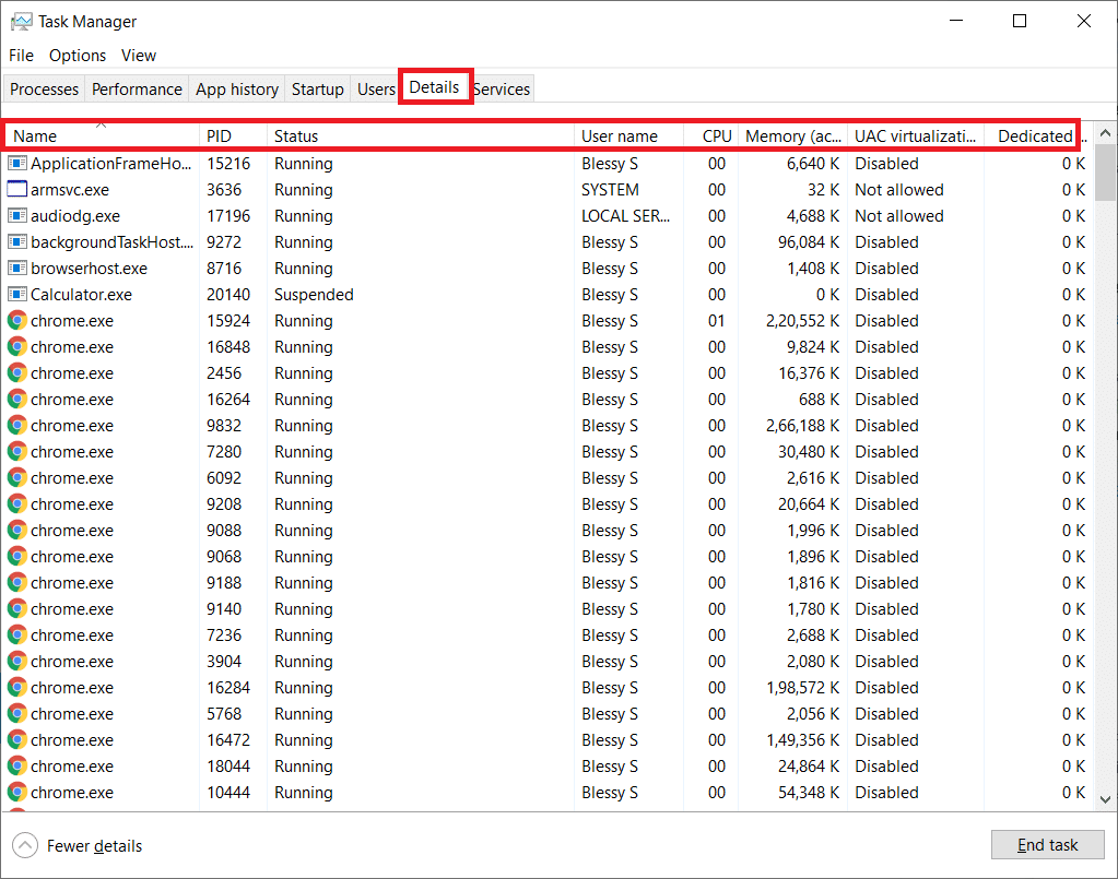 Go to the Details tab. Right click on any of the column headers. Fix Laptop Thermal Throttling