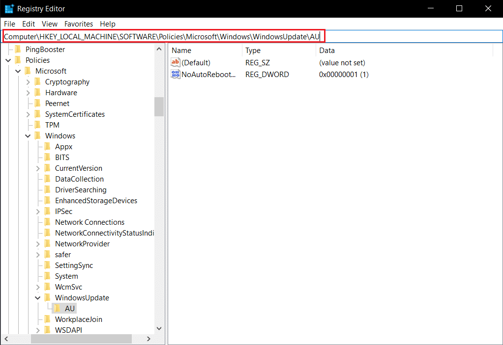 go to the given location in Registry editor