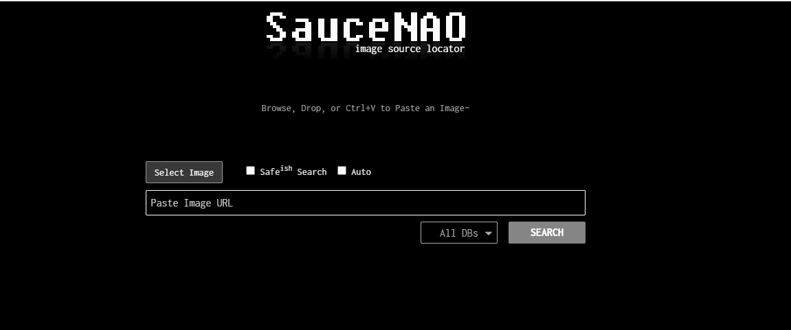 Go to the official website of SauceNAO | How to Reverse Image Search on Instagram