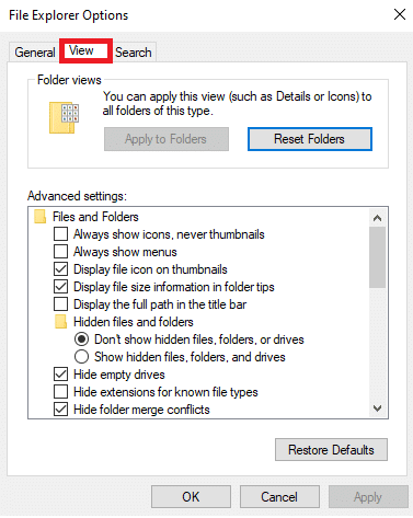 Go to the View tab. How to Fix File Explorer Not Responding in Windows 10
