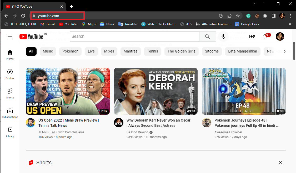 Зайдите на YouTube.com. Исправьте ошибку YouTube 400 в Google Chrome