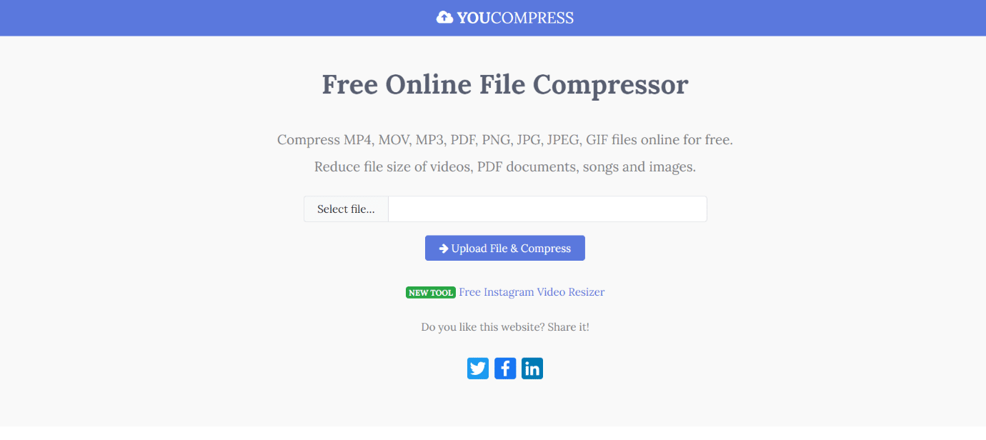 YouCompress | best mp4 compressor