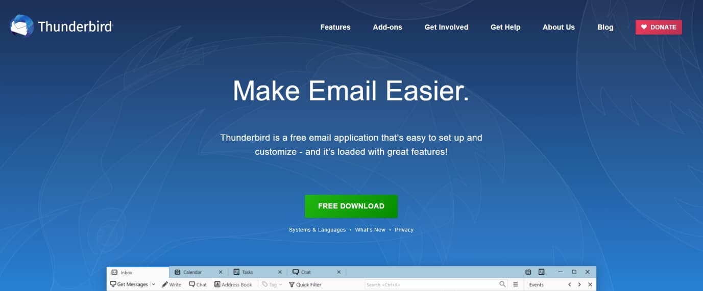 Mozilla Thunderbird | gratis Outlook-alternatief vir Windows 10