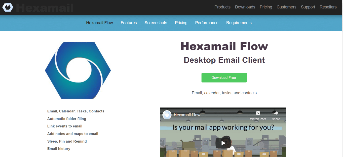 Hexamail Flow | gratis Outlook-alternatief vir Windows 10