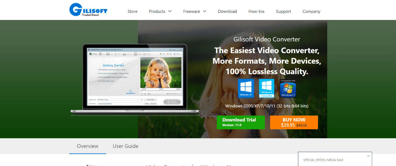 Gilisoft Video Converter | best video compressor for windows 10