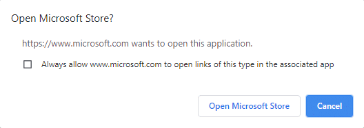Here, click on Open Microsoft Store and proceed on.