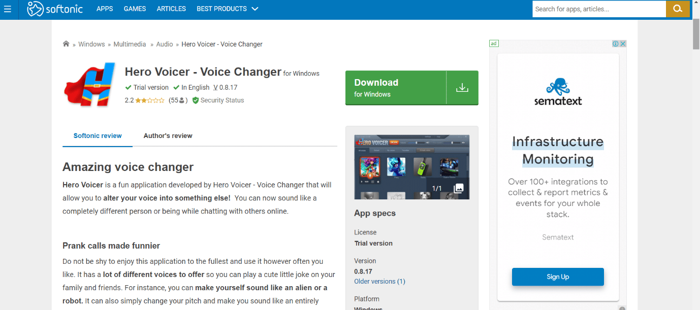 Hero Voicer. Best Free Voice Changer Software for Windows 10