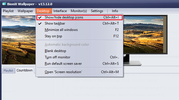 Hiding desktop icons is also possible using BioniX. How to Set GIF as Wallpaper in Windows 10