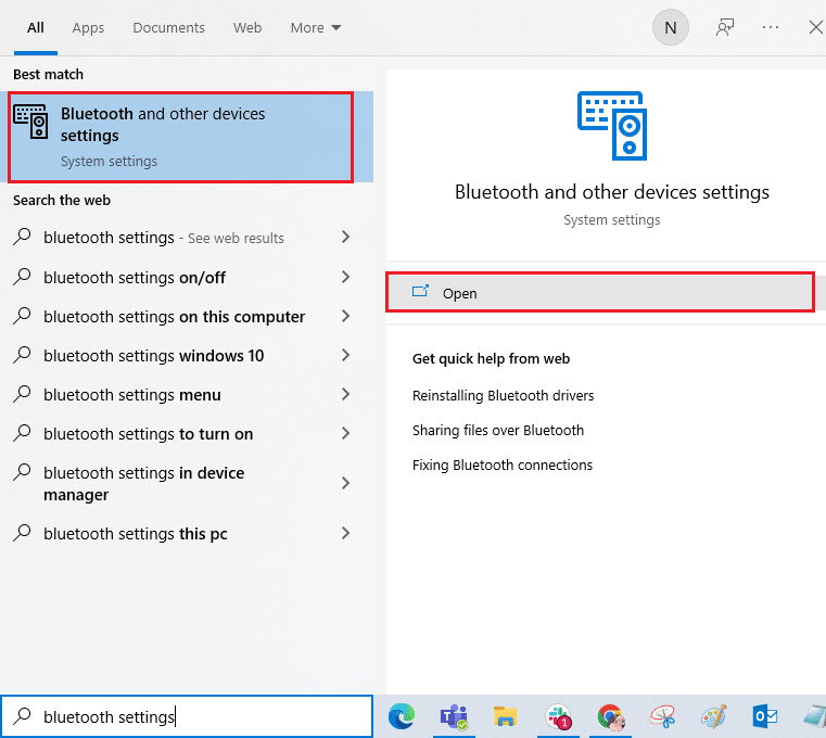 open Bluetooth and other devices settings. Fix Bluetooth Headphones Stuttering on Windows 10