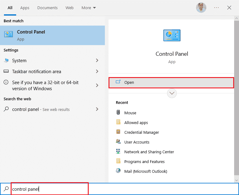 open control panel. Fix Java TM Platform SE Binary Not Responding in Windows 10