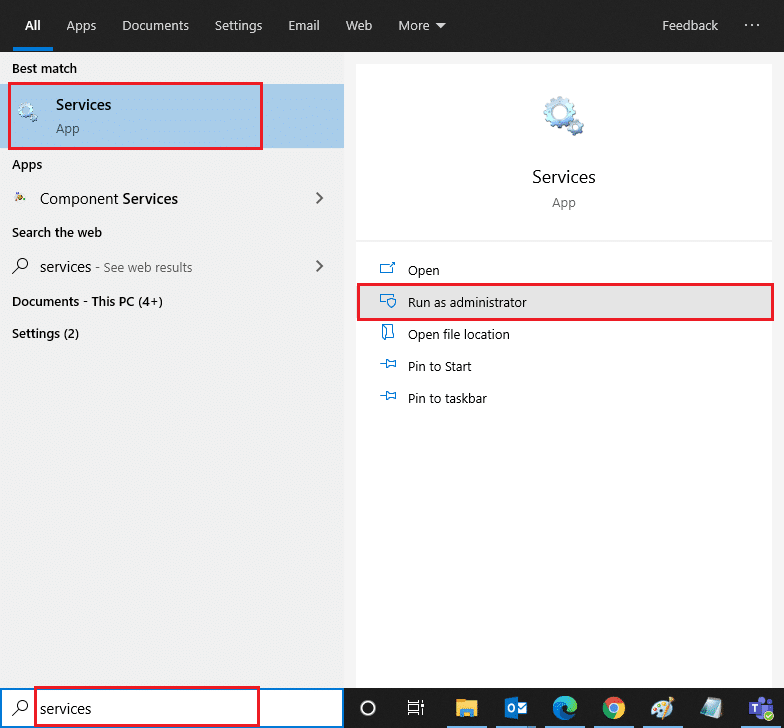 Hit the Windows key and type Services as shown. Then, click on Run as administrator. Fix WiFi Option Not Showing in Windows 10