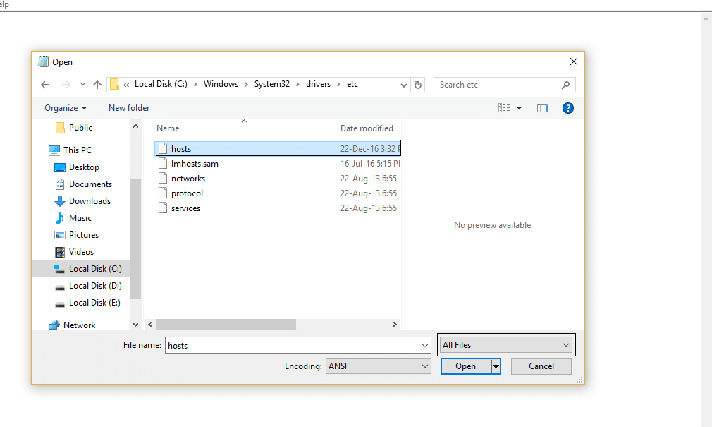hosts files edit | Fix ERR_CONNECTION_TIMED_OUT Chrome error