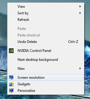 how to change screen resolution windows 7