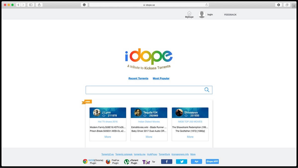 iDope | Best Torrent Search Engine (2020)