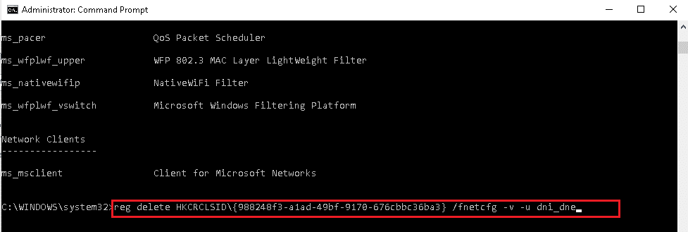 If DNI DNE is mentioned, type the following command and press Enter. How to Fix Wi-Fi Adapter Not Working Windows 10