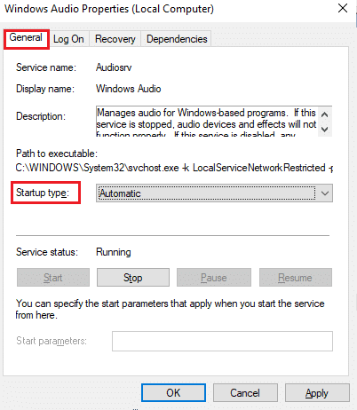 windows audio properties startup type. Fix This Device is Being Used by Another Application Sound Error