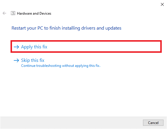 If there is an issue and your device is not set up with the latest drivers, you will receive the following prompt. Select Apply this fix and follow the on-screen instructions. Fix Microsoft Teams Video Call Not Working