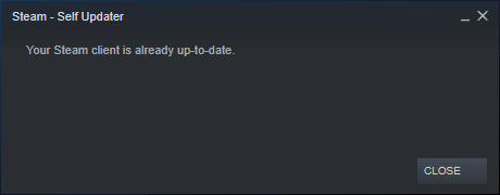 Si no tiene actualizaciones, se mostrará el mensaje Su cliente Steam ya está actualizado. Reparar Steam atascado al prepararse para iniciar en Windows 10