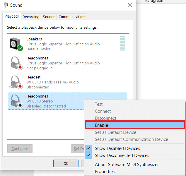 If your audio device is displayed, then right-click on it. Select Enable. How to Fix No Audio Devices are Installed