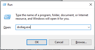 Open the Run dialog box using the Windows + Run keys on the keyboard