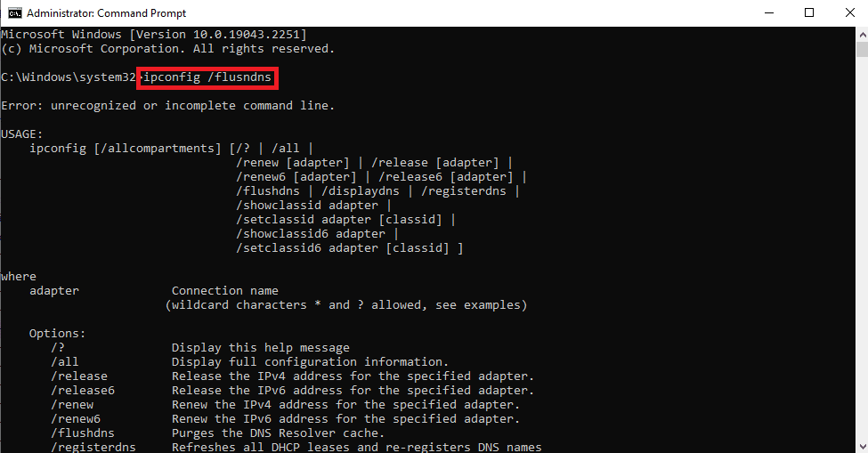 escriba el comando ipconfig /flusndns. 11 formas de corregir el código de error 523 en Roblox