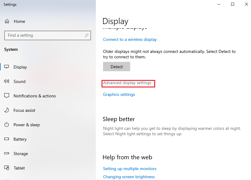 click on Advanced display settings. Fix PUBG Lagging on Windows 10