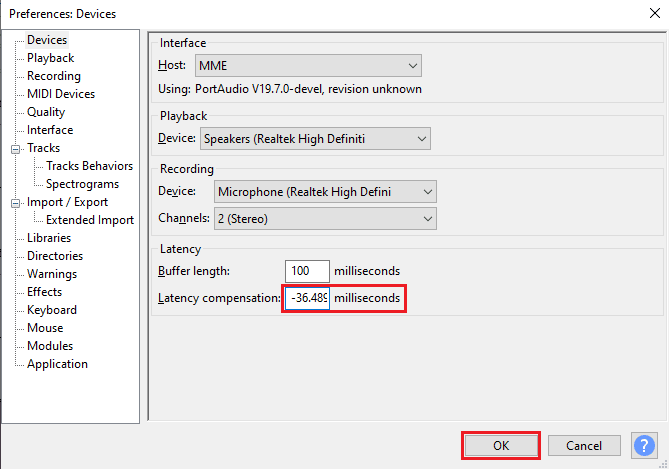 In the Latency preferences update the time lag and click OK to save the changes. How to Fix Latency in Audacity in Windows 10
