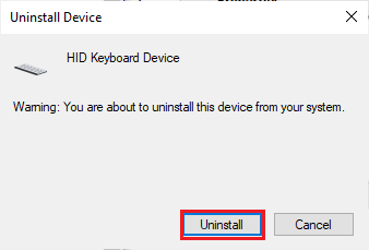 In the next prompt, click on Uninstall.