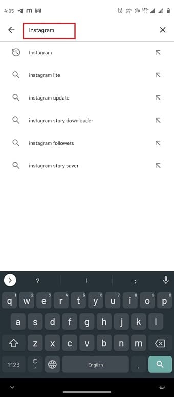 In the search bar, type Instagram | What is Instagram Challenge Required?