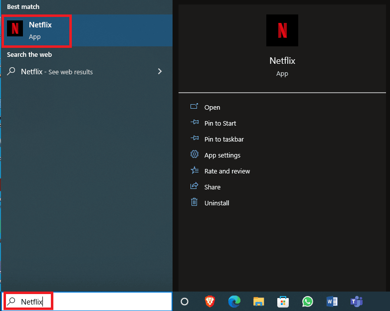 netflix windows search bar