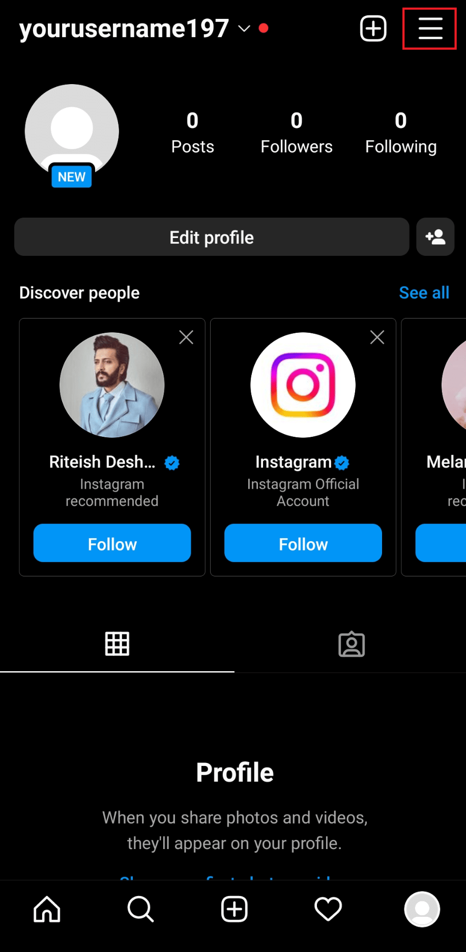 Instagram three horizontal lines. How to Temporarily Disable my Instagram Account 