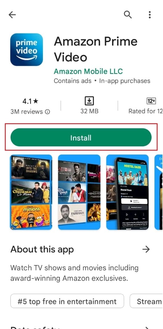 install Amazon Prime Video app android play store. fix Amazon Prime sound issues