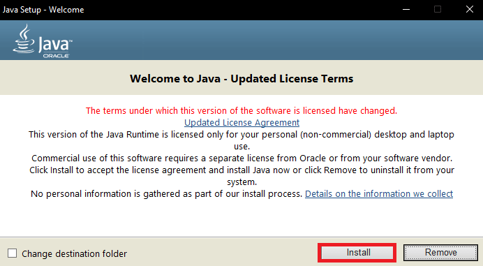 install java setup wizard. What Does Error Code 1 Mean on Minecraft? How to Fix it