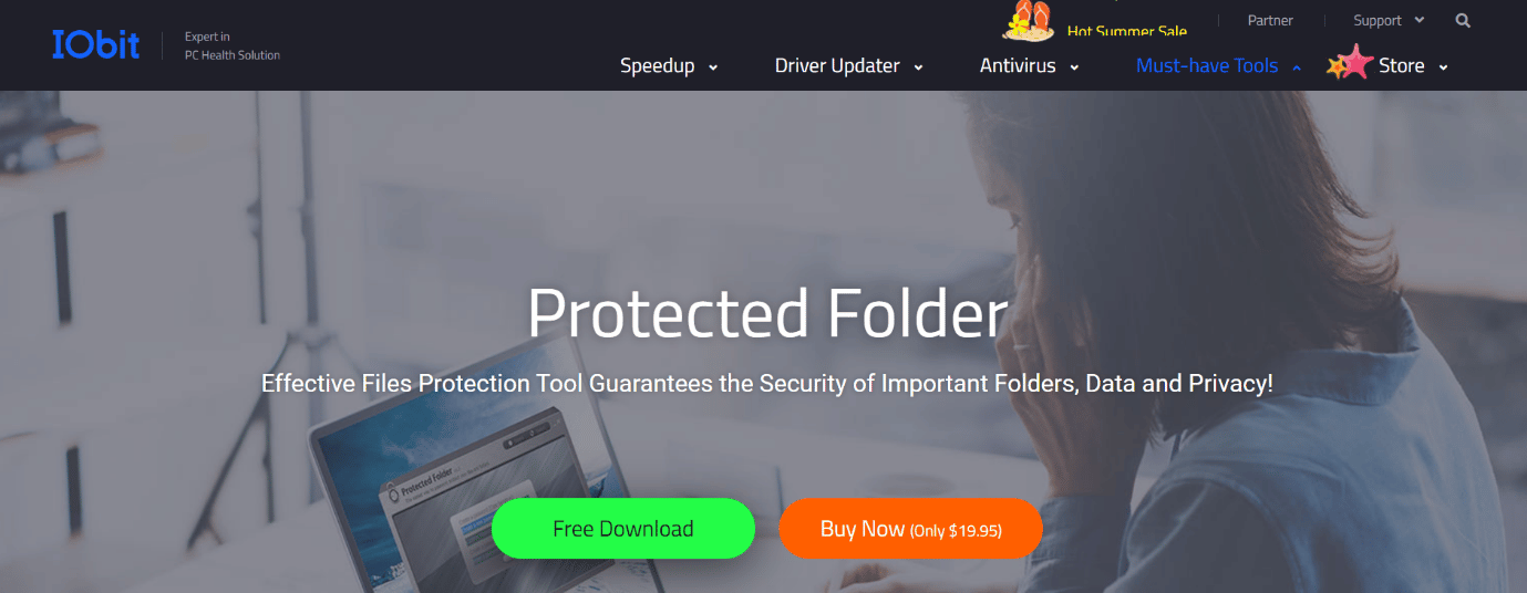 IObit Protected Folder best folder lock software for Windows 7 10 PC free download