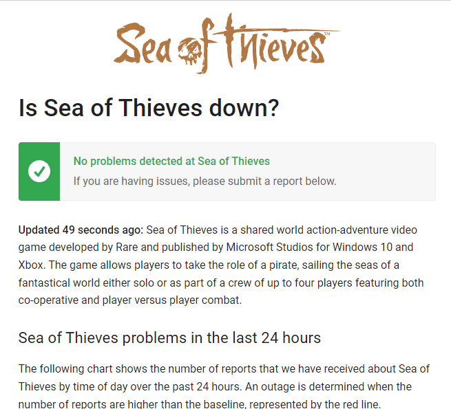 IsTheServiceDown page