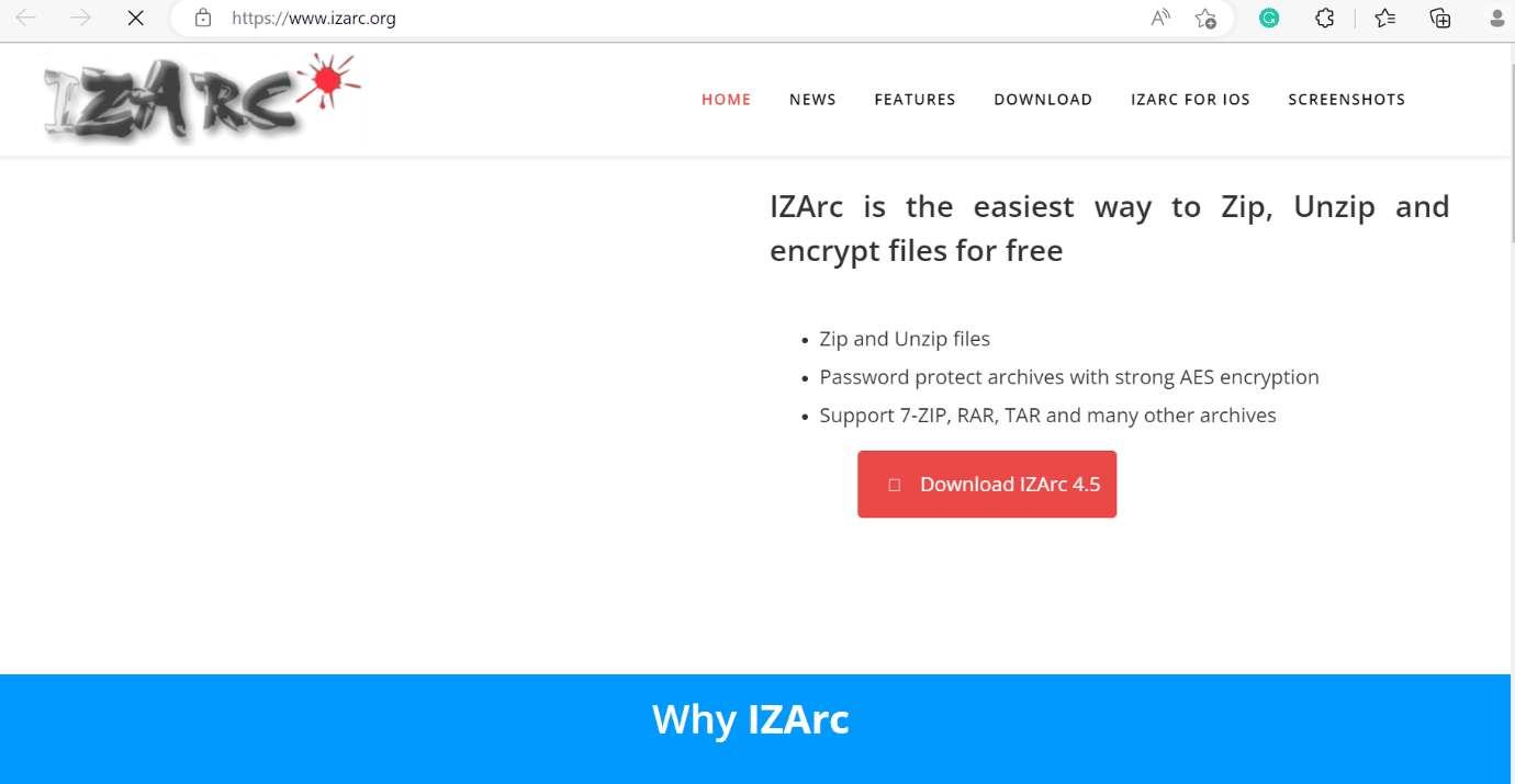 izarc web page. How to Download WinZip for Free