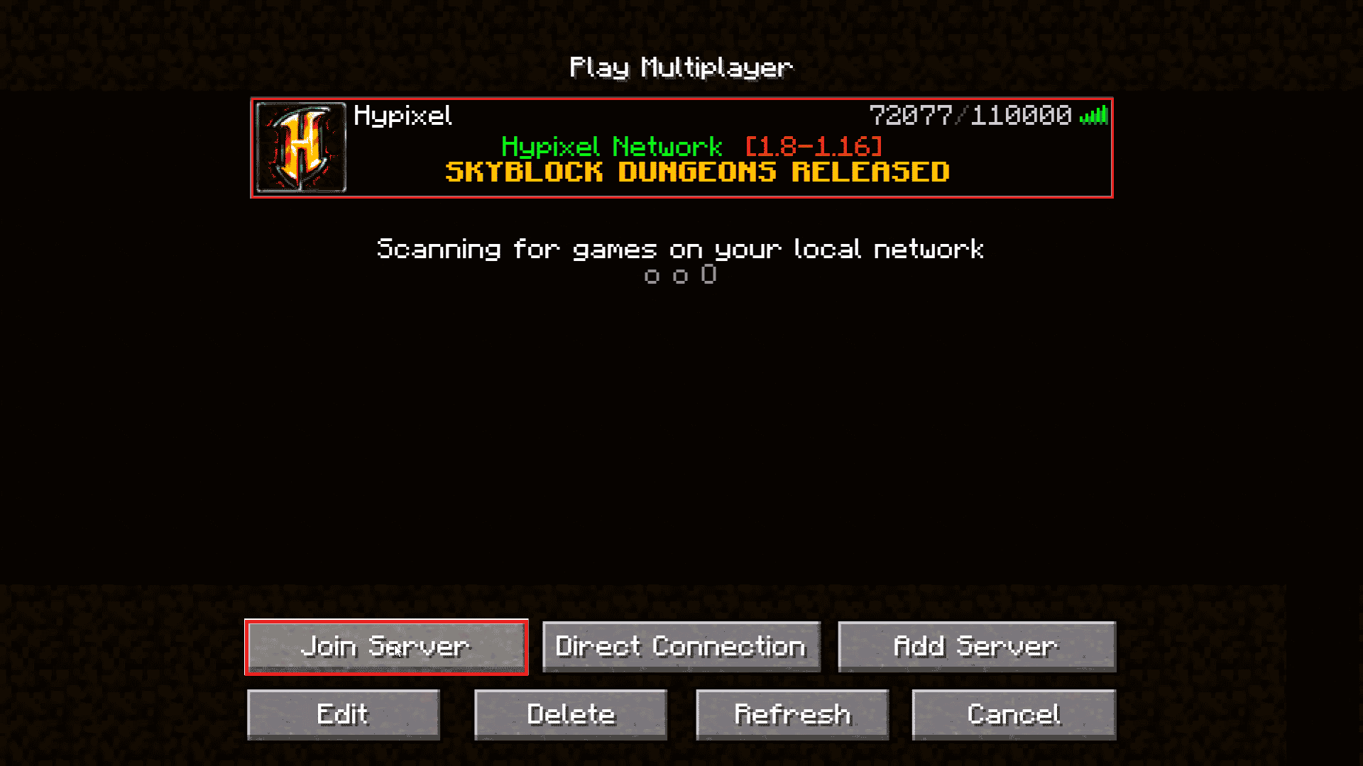 join hypixel minecraft server
