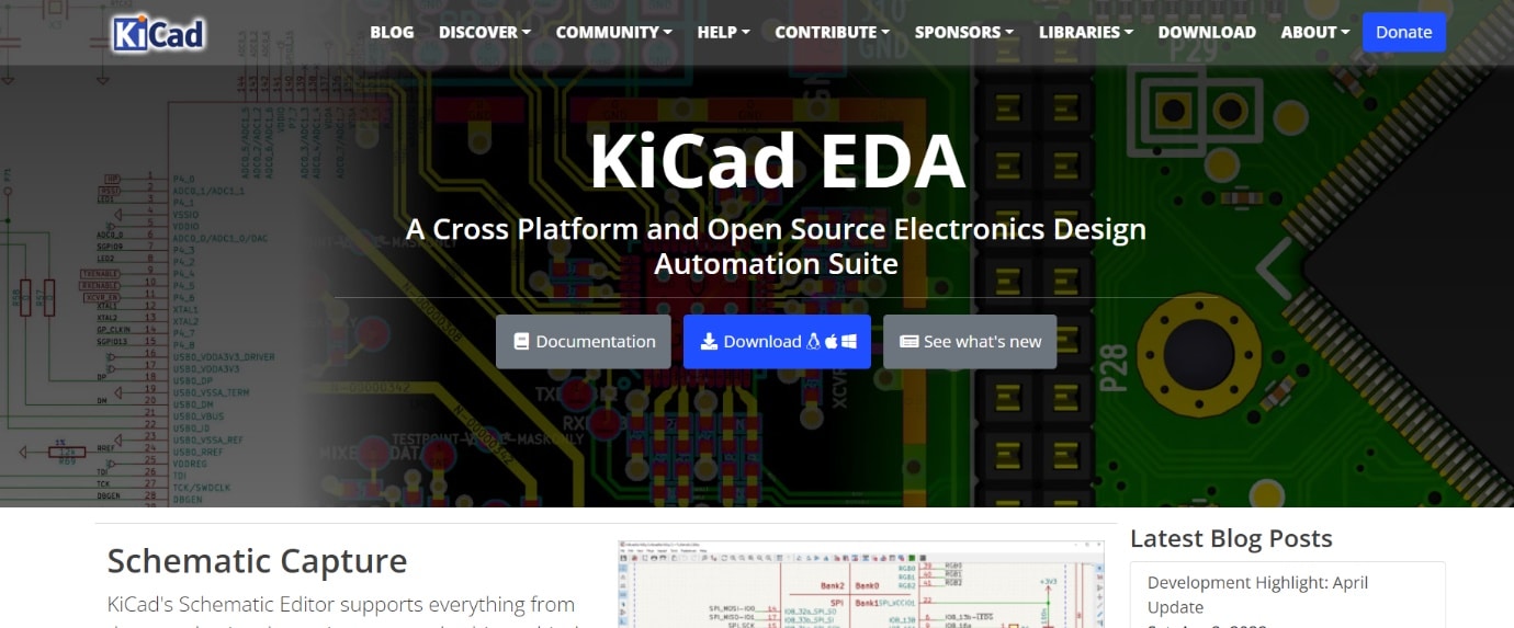 KiCAD. best free CAD software for 3d printing