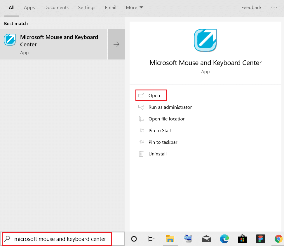 launch Microsoft mouse and keyboard center from Windows search bar. How to Reassign Mouse Buttons on Windows 10