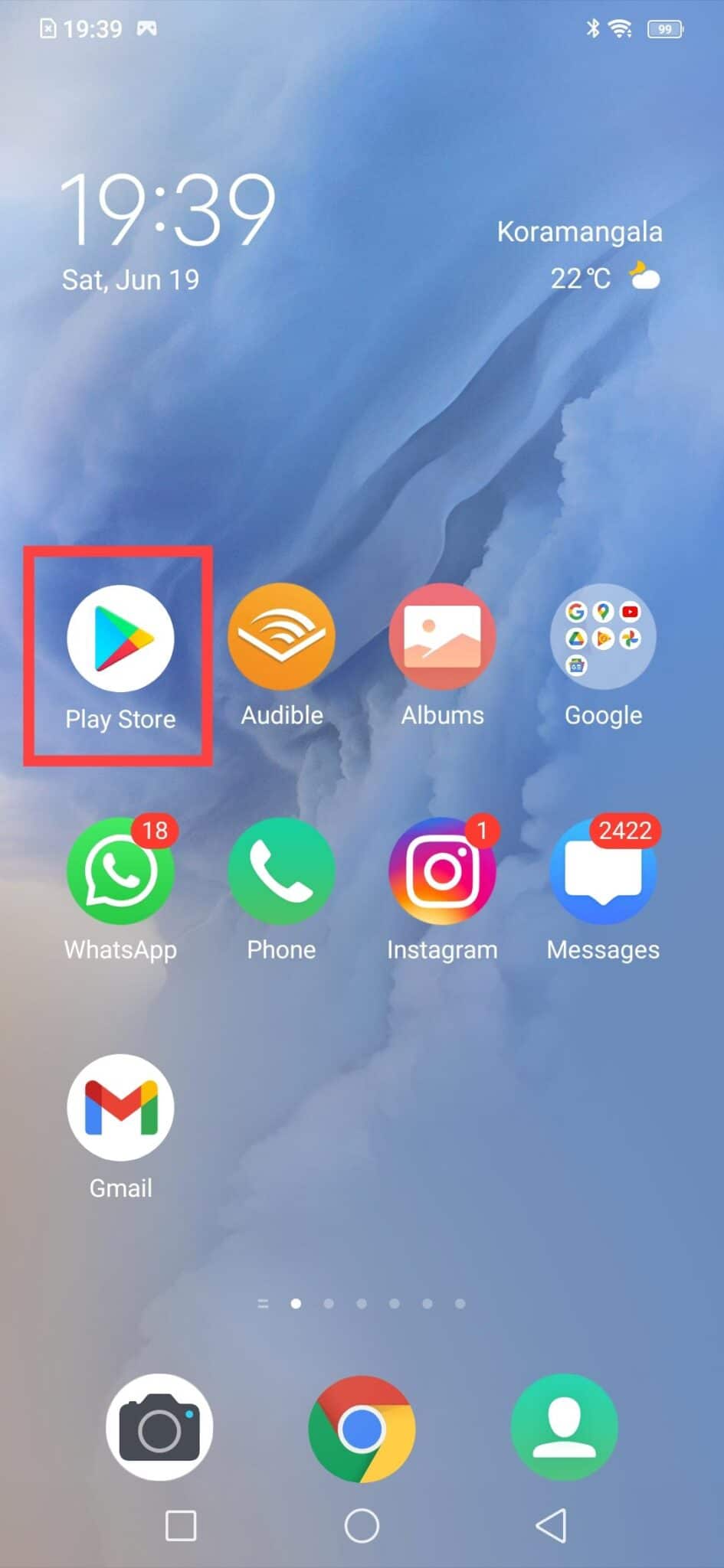 Launch Play Store from the app menu on your phone | Fix YouTube Keeps Signing Me Out