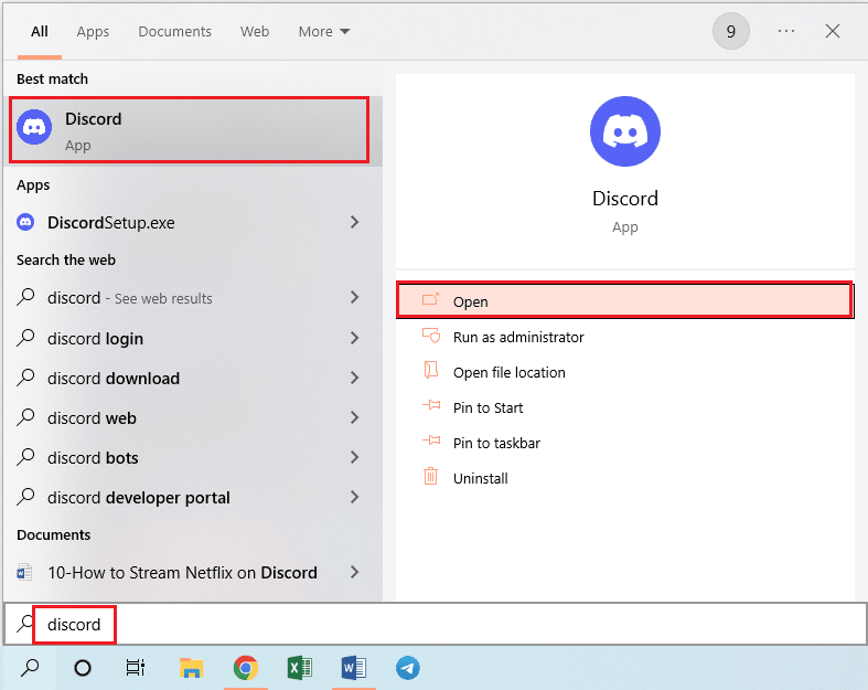 launch the Discord app. Fix Red Dot on Discord Icon in Windows 10