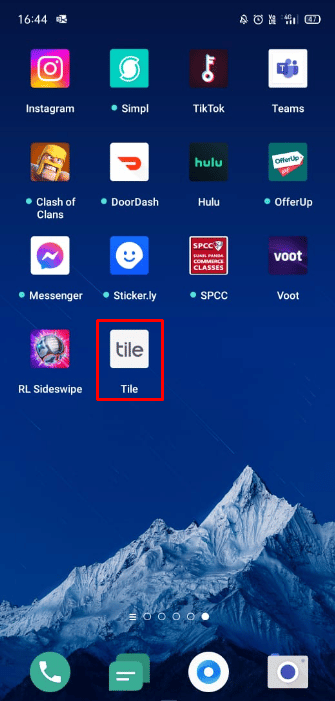Launch the Tile app on your phone.