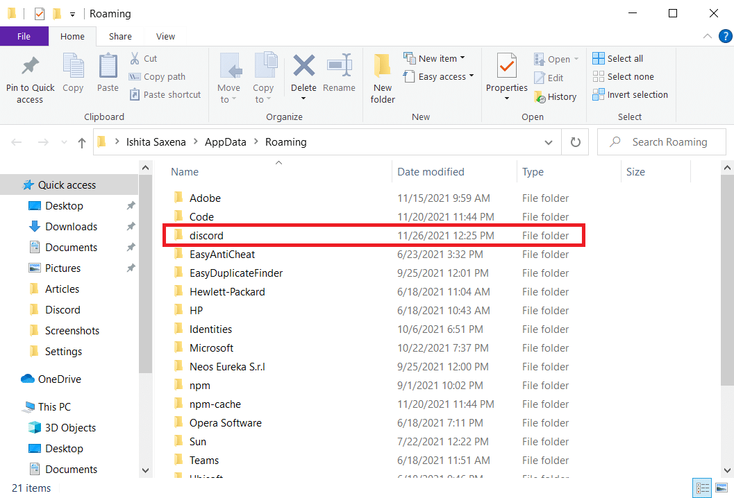 Locate discord folder in the newly opened window. How to Fix Discord Keeps Freezing