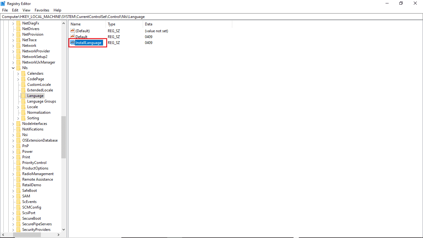 open InstallLanguage. Fix Windows 10 Update Error 0xc1900204